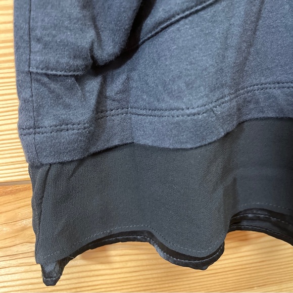 LOGO Lori Goldstein Shirt XXSP Petite Black Swing Satin Chiffon Trim Jewels - Picture 4 of 15